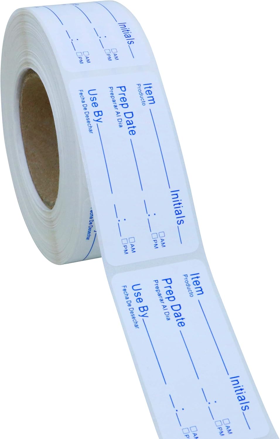 Hylabelest 1 x 2 Inch Blue Shelf Life Sticker for Food Rotation Use By Food Preparation Synthetic Paper Stickers Prep Date (Blue) - Image 5