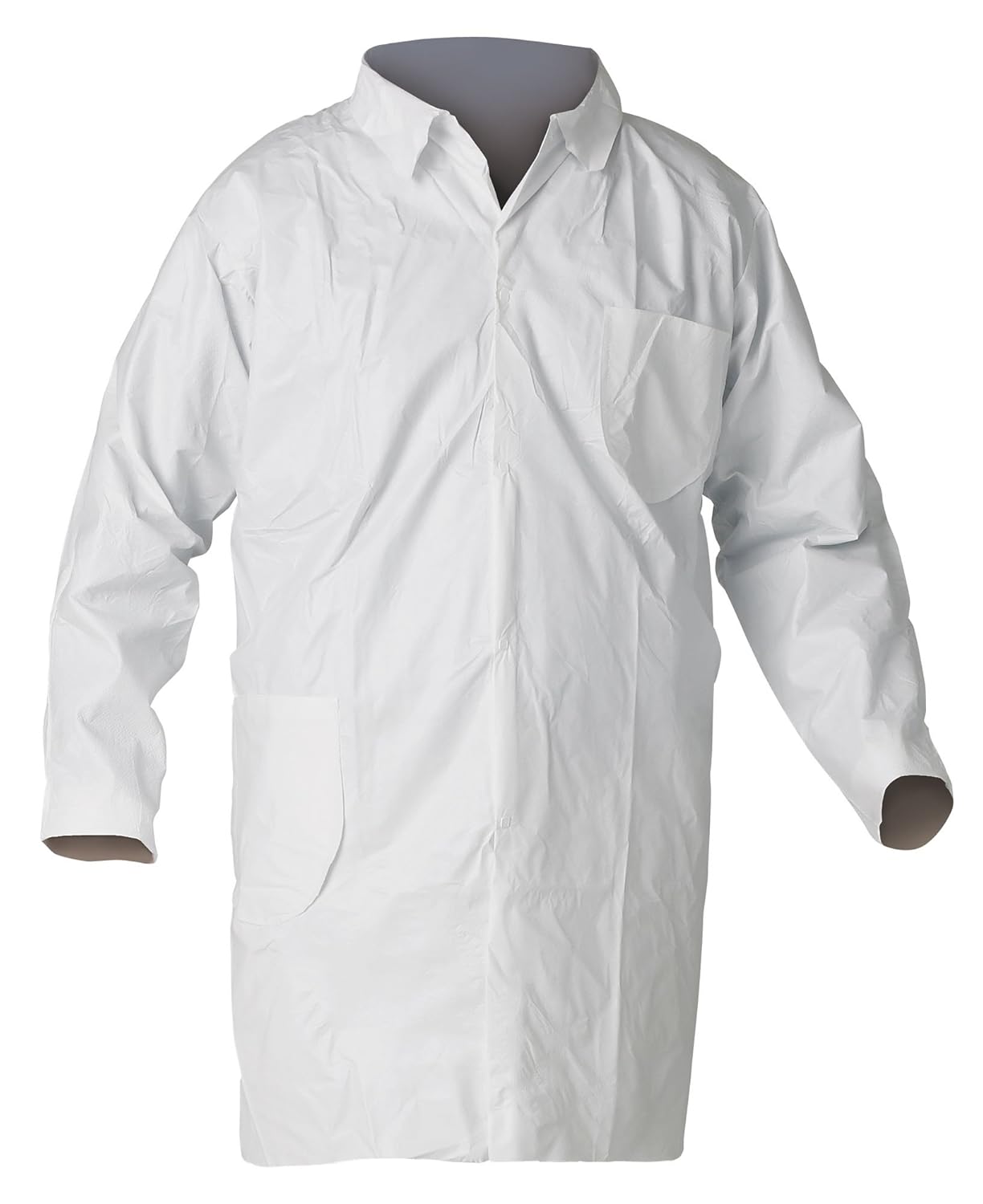 Kimberly-Clark KleenGuard A40 Microporous Film Laminate Liquid and Particle Protection Lab Coat with Chest and Hip Pocket, 3X-Large, White (Case: Industrial & Scientific