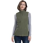 33,000ft Women's Fleece Vest, Lightweight Warm Polar Soft Vests Outerwear with Zip Up Pockets, Sleeveless Jacket for Winter