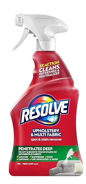 RESOLVE CARPET CLEANER, 22 FL OZ MULTI-FABRIC CLEANER AND UPHOLSTERY STAIN REMOVER, CARPET CLEANER SPRAY