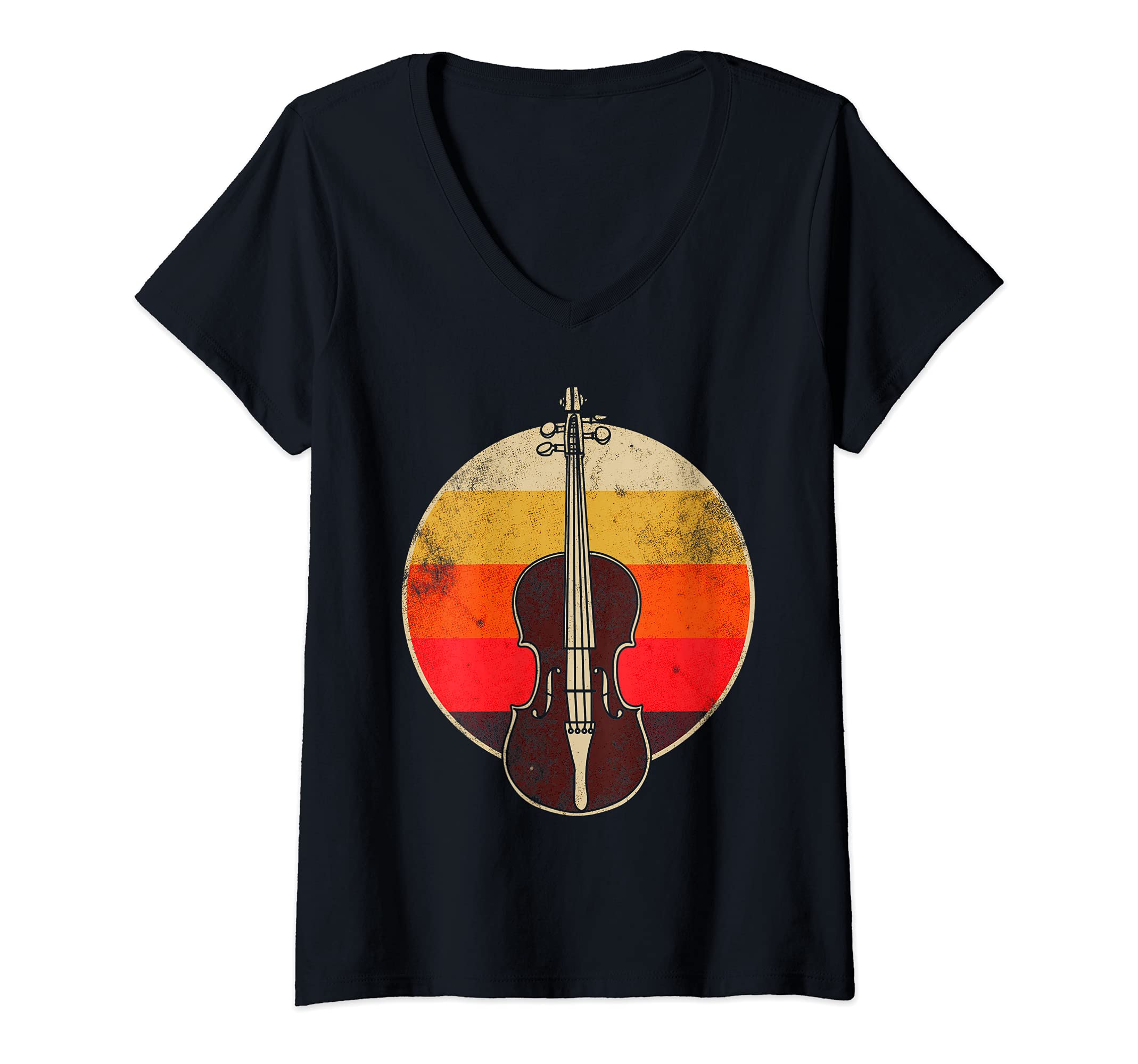 Womens Violinist Violin Player V-Neck T-Shirt