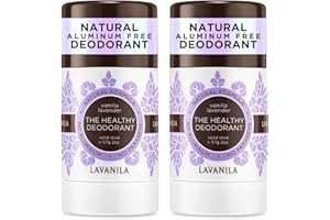 LAVANILA LABORATORIES Lavanila Vanilla Lavender Aluminum Free Deodorant 2-Pack - The Healthy Deodorant for Men and Women, Solid Stick (2 Ounce Each), Vegan