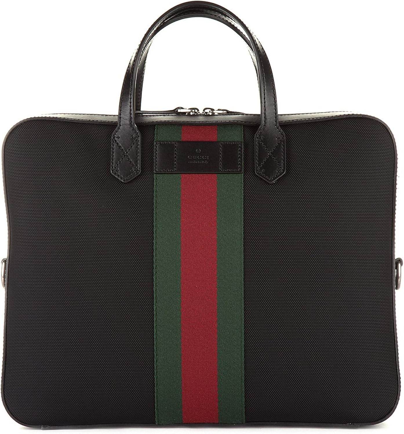 Gucci briefcase attaché case laptop pc bag web black Shoes