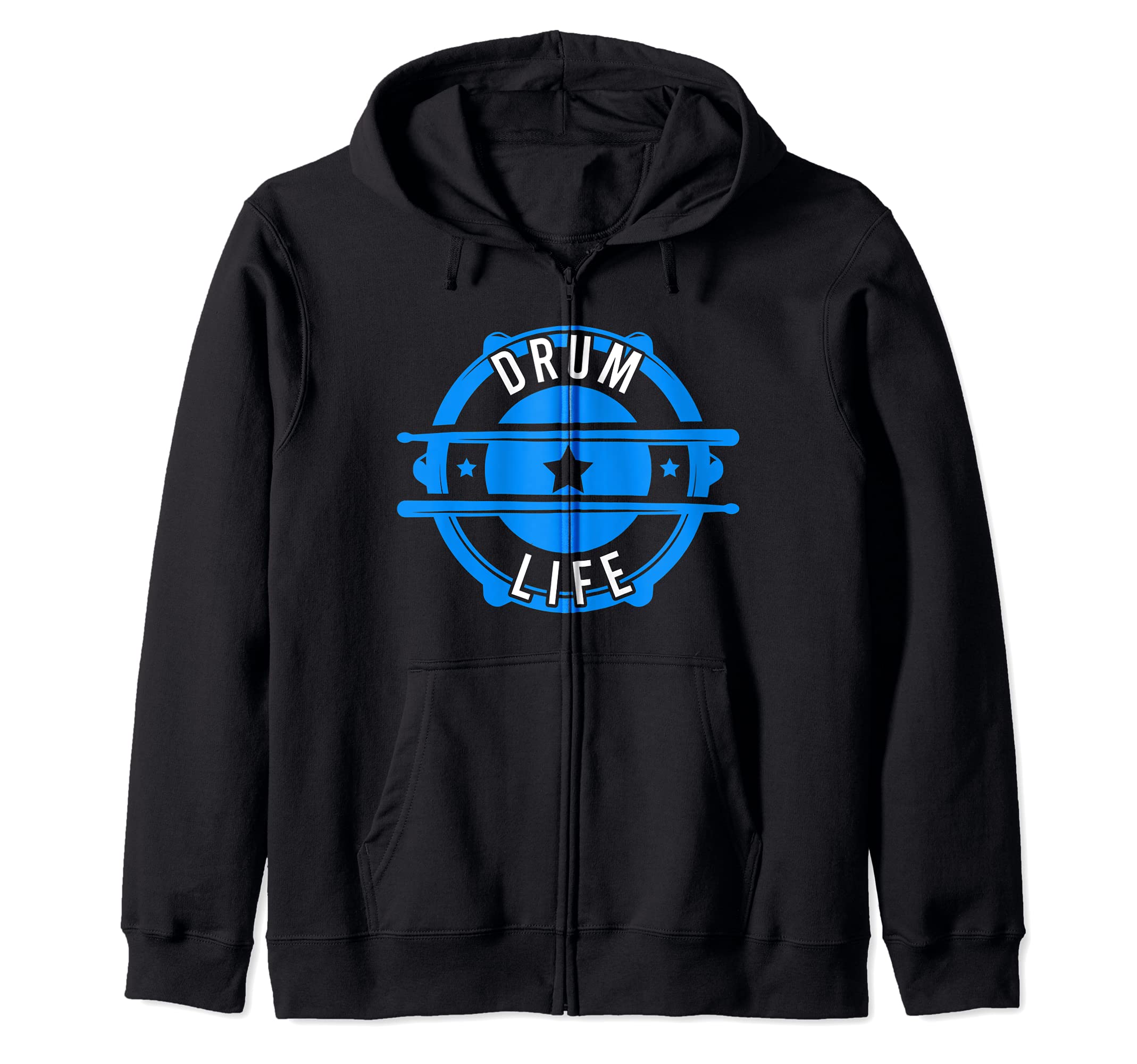 Drum Life Drums Drumsticks Drumming Band Musical Zip Hoodie