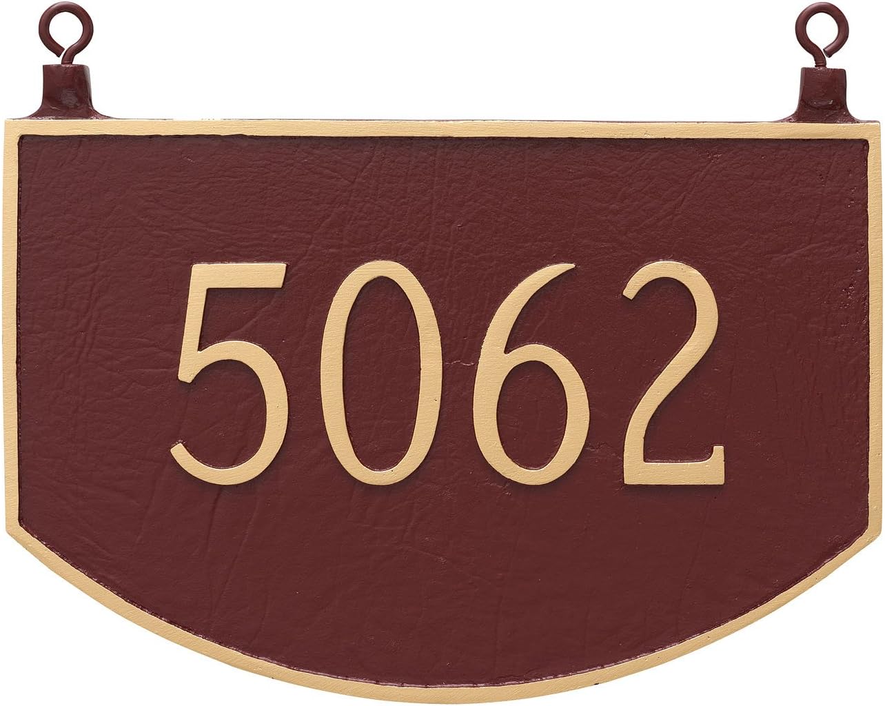 Address Signs - 40 Color Options, Double Sided Hanging Prestige Arch Address Sign Plaque, Powder Coated Aluminum (Holds up to 5 Digits) Made by Address Number Store