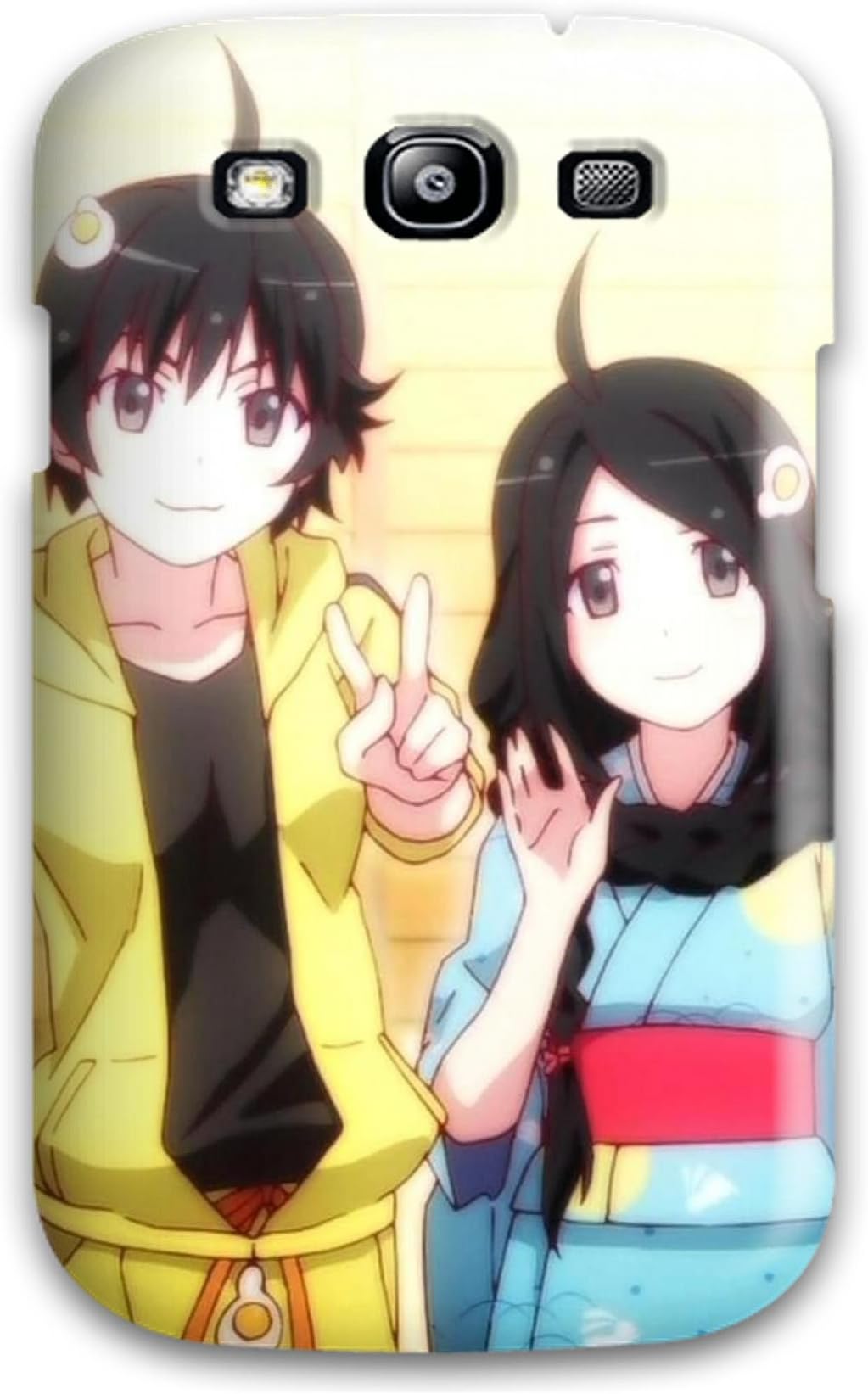 Galaxy S3 Case Bumper Tpu Skin Cover For Screenshots Anime Shiro Araragi Karen Araragi Tsukihi Nekomonogatari Accessories