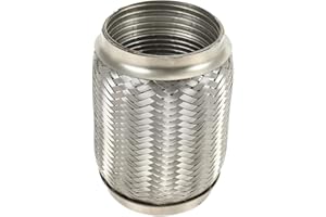 CERBORDY Exhaust Flex Pipe Stainless Steel Double Braid 3.5" x 6" Long Heavy Duty