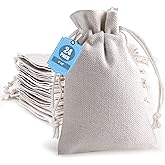 VGOODALL 24PCS Cotton Drawstring Bags, 4 x 6 Inch Reusable Muslin Sachet Bag Coffee Tea Brew for Christmas Party Home Supplies