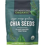 Organic Chia Seeds - Plant-Based Omegas 3 and Vegan Protein, Perfect for Smoothies, Salads and Chia Puddings, Certified Non-G