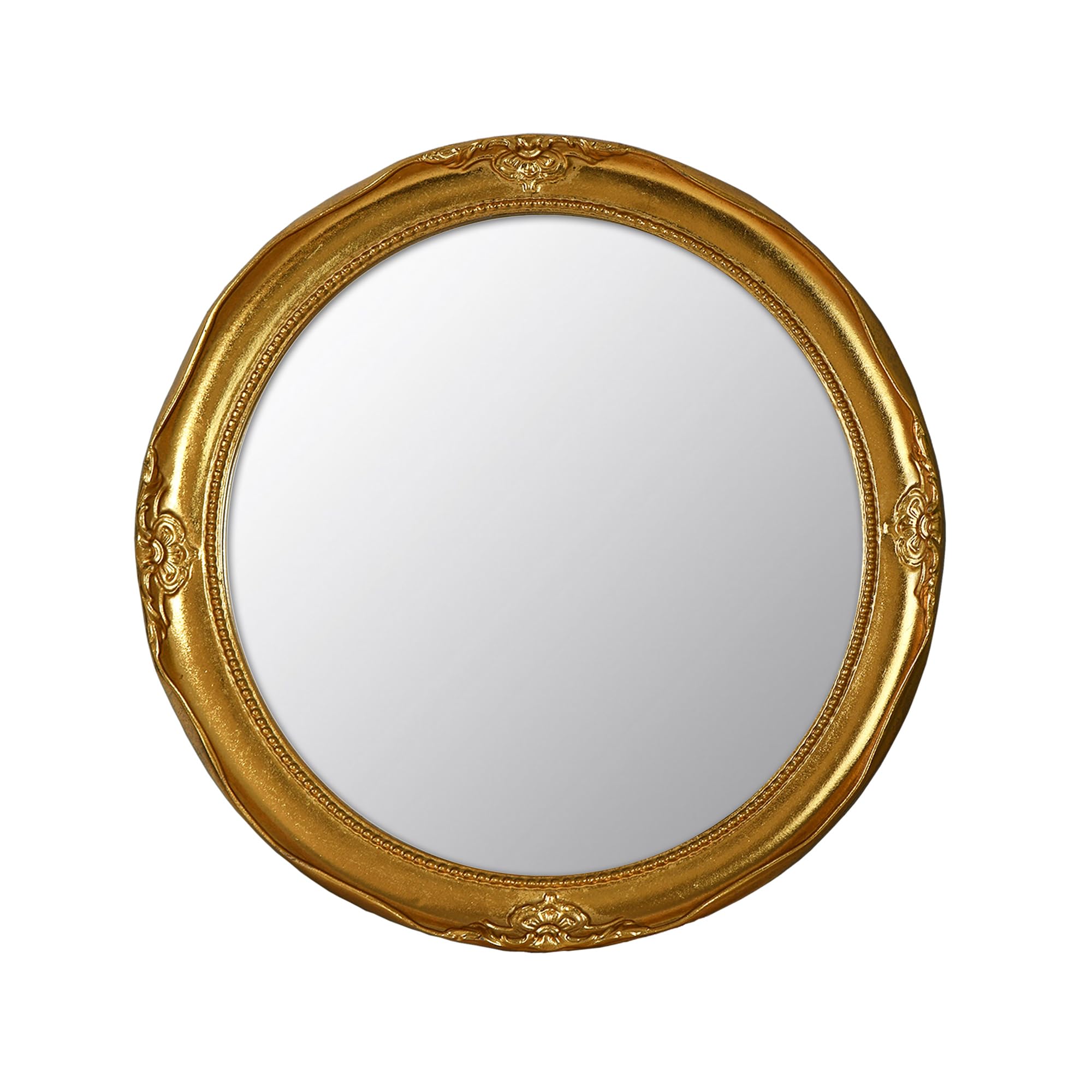 Funerom Vintage 31 cm Decorative Wall Mirror Hanging Mirror Round Gold