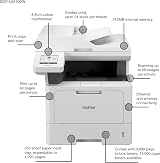 Brother DCP-L5510DW 3-in-1 Mono Laser Printer Wireless USB UK Plug view 3