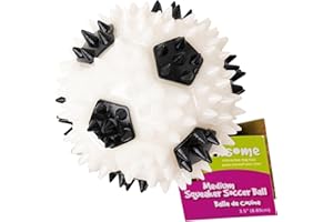 Gnawsome 3.5” Squeaker Soccer Ball Dog Toy - Medium, Promotes Dental and Gum Health for Your Pet, Colors Will Vary, All Breed Sizes