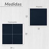 Hostelnovo Black Napkins Pack 600 Black Disposable 10x10 cm 20x20 cm view 3