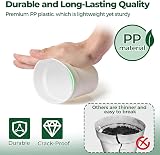 T4U 10cm Plastic Plant Pots 6-Pack with Saucers White Indoor Outdoor view 3