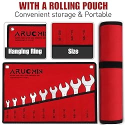 ARUCMIN Super-Thin Open End Wrench Set, 18-Piece