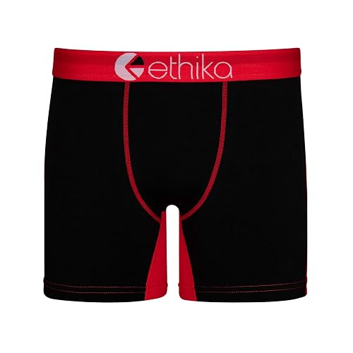 Ethika Men's MID Boxer Brief - 6" Inseam, Cotton Spandex Blend, Riflettere Print