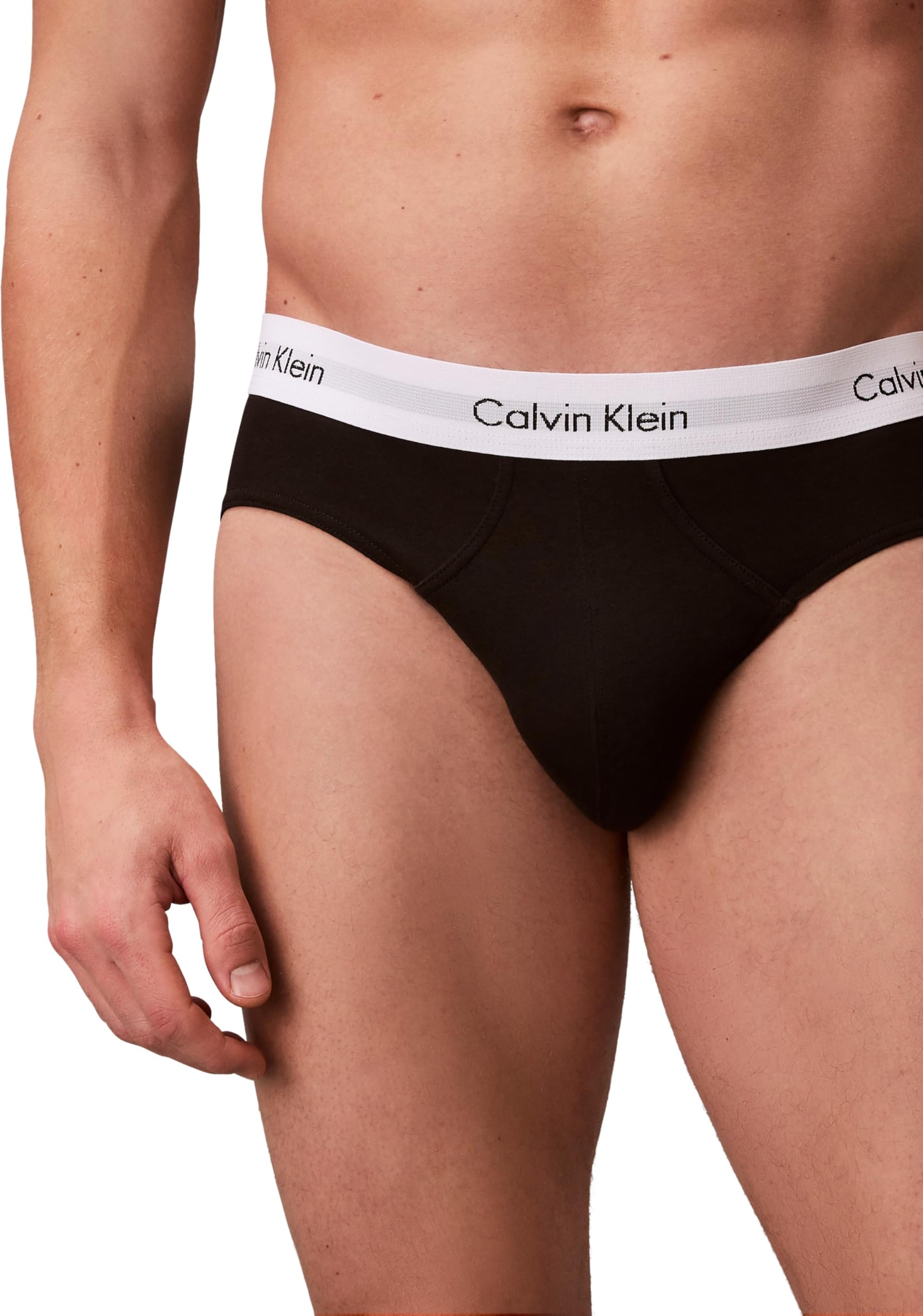 Calvin Klein Herren 3er Pack Unterhosen Hip Briefs Unterwäsche, Mehrfarbig (Black/White/Grey Heather), L 4