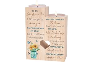 LUCKYYDS Daughter in Law Gifts - Candle Holders, Birthday Gifts from Mother in Law