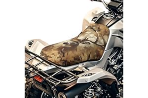 Qpednta Camouflage Hunting Deer ATV Seat Cover Protector Four-Wheeler Seat Wraps Non-Slip Waterproof Compatible with Polaris Sportsman Polaris Scrambler Honda Rancher