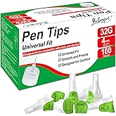Universal Fit Pen Tip 32G x 4mm(5/32") with a Wide Compatibility Thin-Wall Comfortable Design 100 PCS Pen Tips