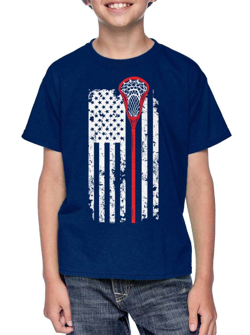 Lacrosse American Flag Usa Lax Player T Shirt Minaze