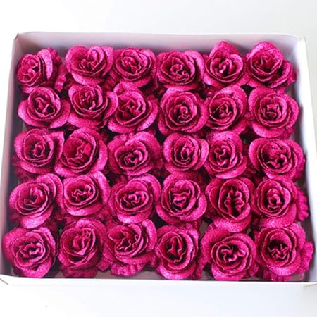 Djymoyimo Poudre De Cristal Or Rose Simulation Tête Rose