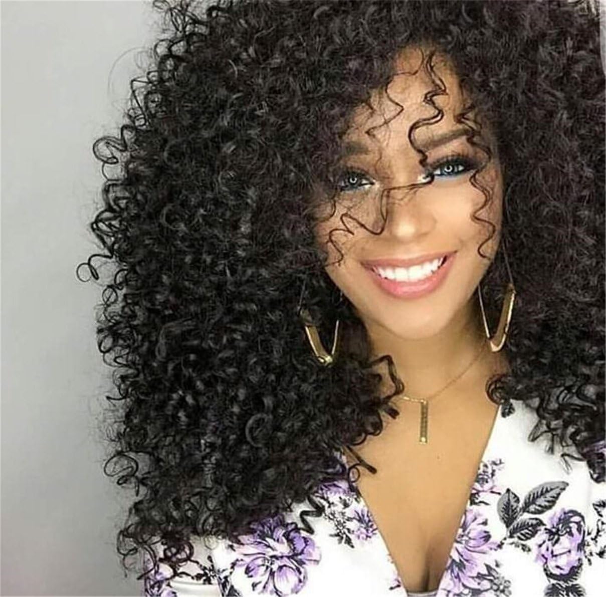 ATOZWIG Medium Long afro Kinky Curly wig Synthetic Wig for Black Women With Baby Hair Lolita Wig Synthetic Cosplay Wigs Perruque