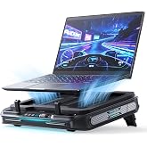 llano V11 Pro Laptop Cooling Pad, Gaming Laptop Cooler RGB Laptop Fan | Laptop Cooling Stand with 4.7 Inch Turbofan, for 14-17.3in Laptop, Adjustable Speed, Dustproof, 3-Port USB Hub, Black