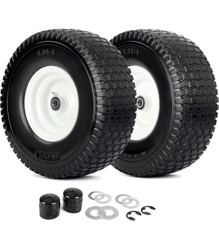 Amazon.com: NoAir® (2) Flat Free Tire Assemblies 15x6.00-6 Fits