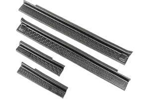 Rugged Ridge All-Terrain Entry Guards for Jeep Wrangler JKU | 4-Piece Set, No Drill | Black Thermoplastic | 11216.21 | Fits 2007-2018 Jeep Wrangler JKU 4-Door