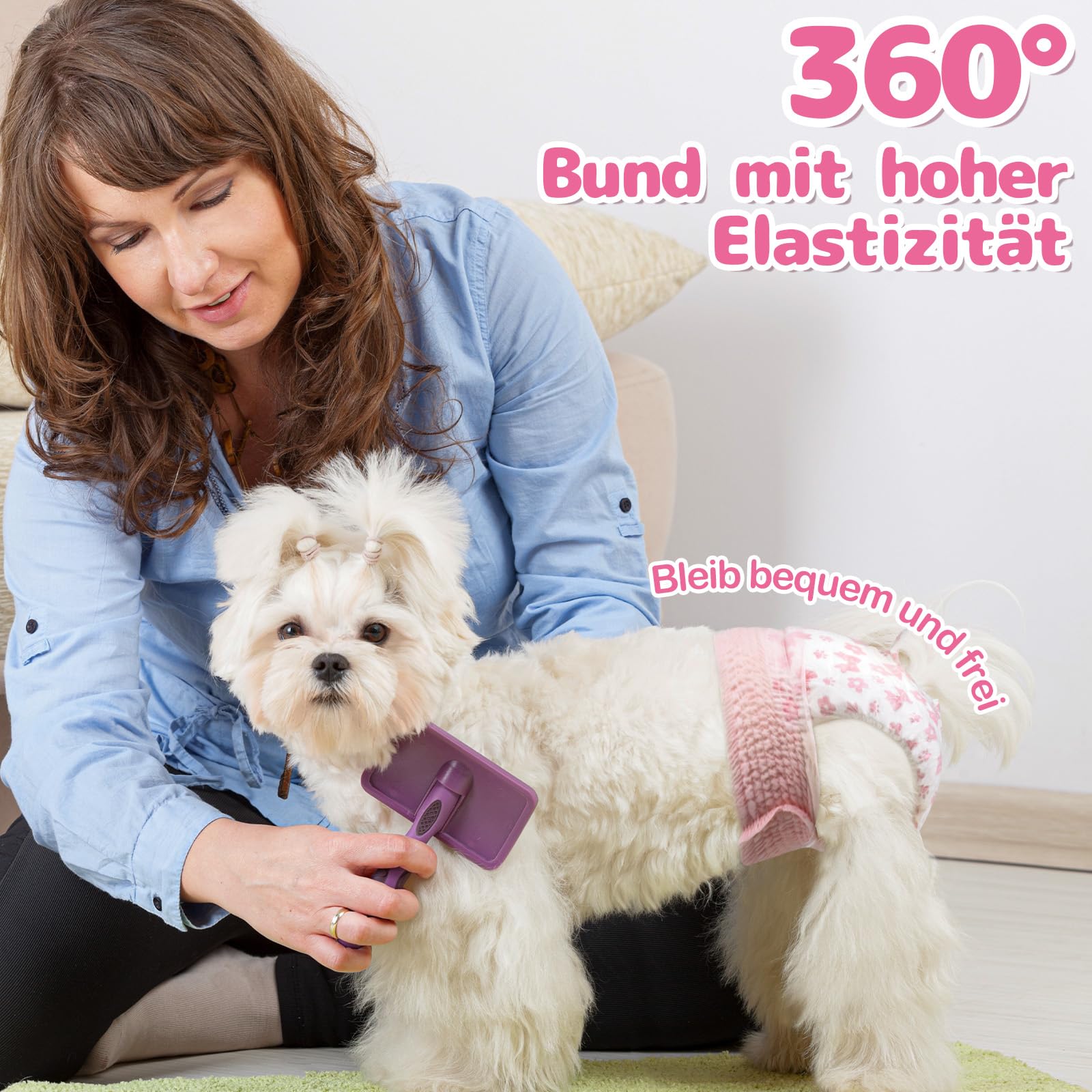 Dono Hundewindeln für Hündinnen, 10 Stück, Läufigkeitshose, Hunde Windeln Weiblich, Pull-up-Hundewindeln, Windeln für Hunde, Katzenwindeln, super saugfähig, incontinenz, XS (20-38 cm) 3