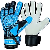 K-LO Goalkeeper Gloves: Savage Rise Soccer Goalie Gloves (Unisex, Youth, Kids & Adult) - Fingersaves for Protection | Strong Grip Palm | Sizes 4-11