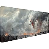ZMHPGX Dragon Extended Large Gaming Mouse Pad Mat, 31.5"x11.8", Polyester, Non-Slip Base, Stitched Edge