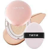 TIRTIR Mask Fit All Cover Pink Cushion Foundation | High coverage, Velvety Matte Finish, Lightweight, Flawless, Corrects Redness, Korean Cushion (#15C Fair Porcelain, Full Size, 0.63 Fl Oz)