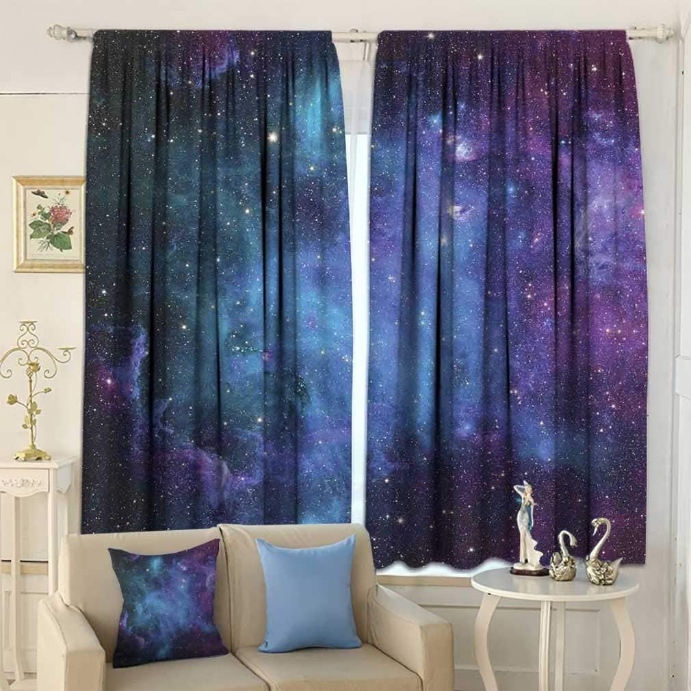 Greatohome Amazing Galaxy Curtains, Galaxy Stars in Space Celestial Astronomic