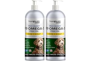 LIQUIDHEALTH Liquid Health Pets K9 Omega 3 Fish Oil for Dogs - Liquid Omega 3 for Dogs with EPA + DPA + DHA, Dog Shedding Suplement May Reduce Itching and Support Joint, Immunity, Brain & Heart Health (16 Oz)