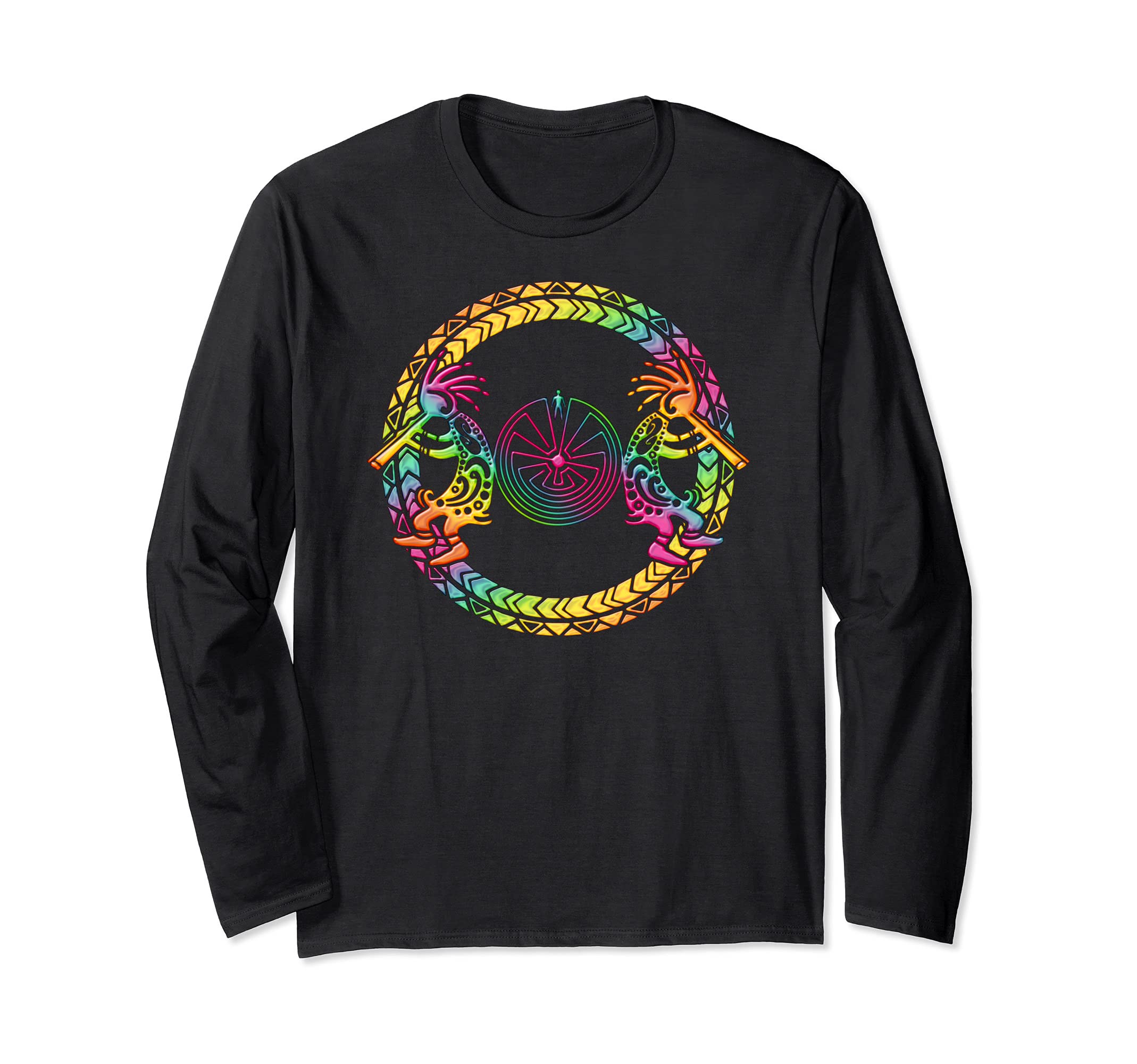 Kokopelli Duo - Man In The Maze - Circle 1 - Fan Fun Long Sleeve T-Shirt