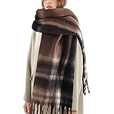 Ymomode Women's Fall Winter Scarf Scarves for Women Gifts Plaid Blanket Scarf Soft Chunky Large Blanket