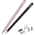 Stylus for iPad (2 Pcs), StylusHome Magnetic Disc Universal Stylus Pens Touch Screens for Apple/iPhone/Ipad pro/Mini/Air/Android/Microsoft/Surface All Capacitive Touch Screens - Black/Rose Gold