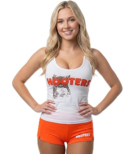 Hooters New Girl Sexy & Stretchy Uniform Orange Shorts Florida