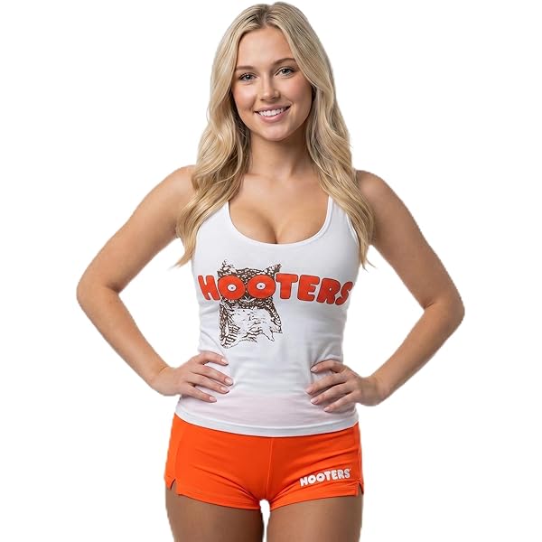 Hooters New Girl Sexy & Stretchy Uniform Orange Shorts Florida