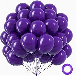 Dark Purple Balloons 12 inch, Purple Latex Balloons