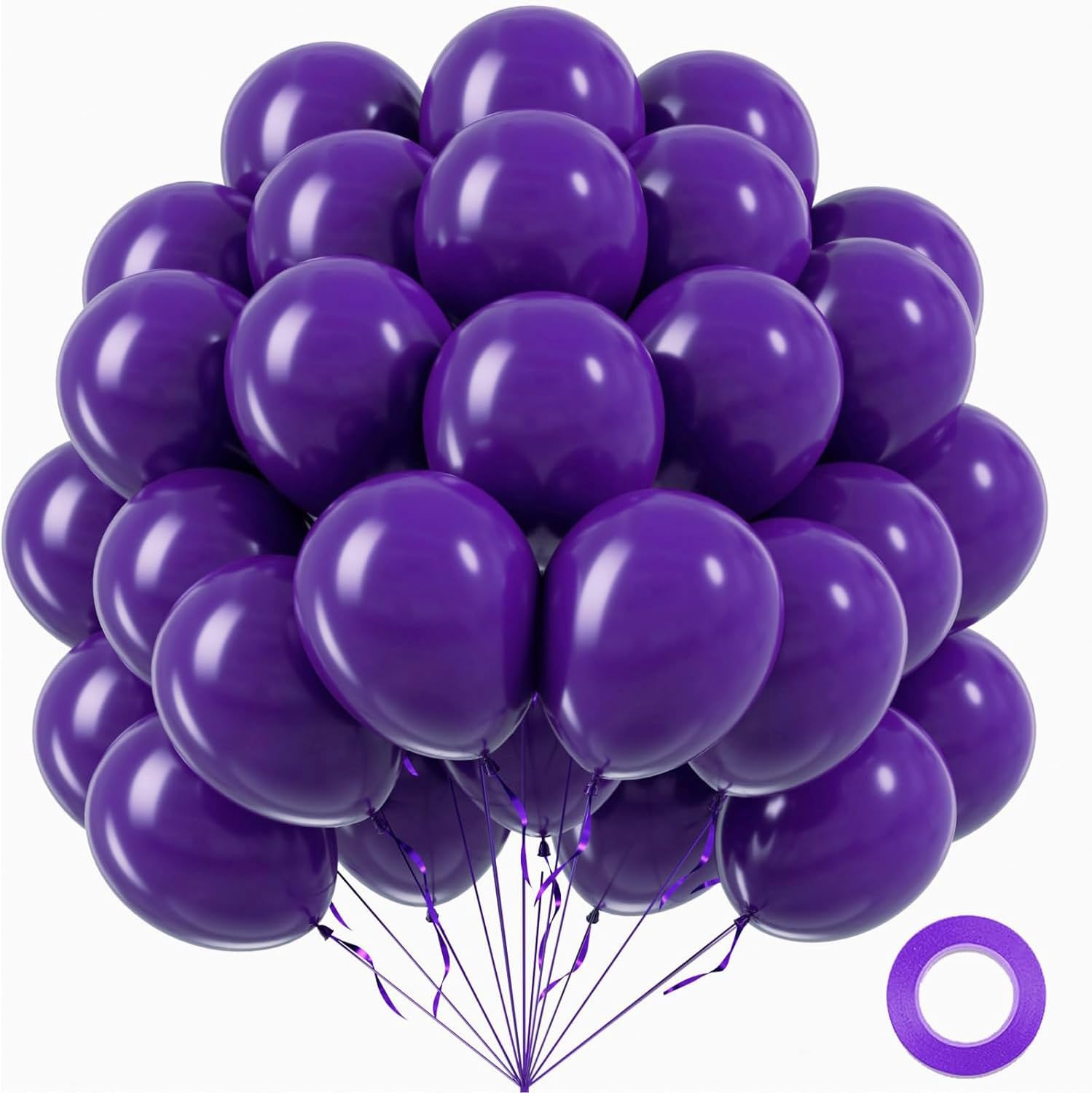 Dark Purple Balloons 12 inch, Purple Latex Balloons