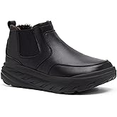 OrthoComfoot Women's Orthopedic Wide Leather Winter Ankle Boots: Comfortable Arch Support Dress Shoes for Diabetic, Casual Plantar Fasciitis Orthotic Walking Shoes for Foot and Heel Pain Relief