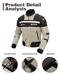 BORLENI Motorcycle Jacket Windproof Motorcycle Full