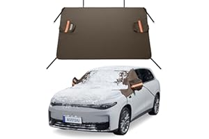 AstroAI Windshield Cover for Snow and Ice, 600D Oxford Fabric, Front Car Windshield Snow Cover, Winter Protection for Cars an