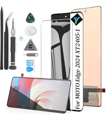 Écran LCD Motorola Edge 50 Fusion (5D68C24) Avec Châssis – Neuf – Bleu Forêt