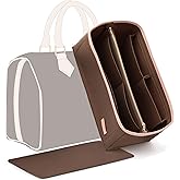 KESOIL Purse Organizer Insert for Handbags, Fit Speedy 30 Neverfull Felt Tote Insert with Base Shaper Zipper Bag in Bag