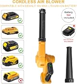 Powarobor Cordless Air Leaf Blower for DeWalt 18V Battery Tool Only view 2