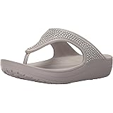 Amazon.com | Crocs Womens Women's A-Leigh Floral Flip Flop, Orchid/Gold, 4 M US | Flip-Flops